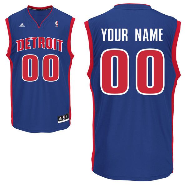 Adidas Detroit Pistons Youth Custom Replica Road Blue NBA Jersey